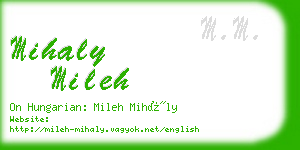 mihaly mileh business card